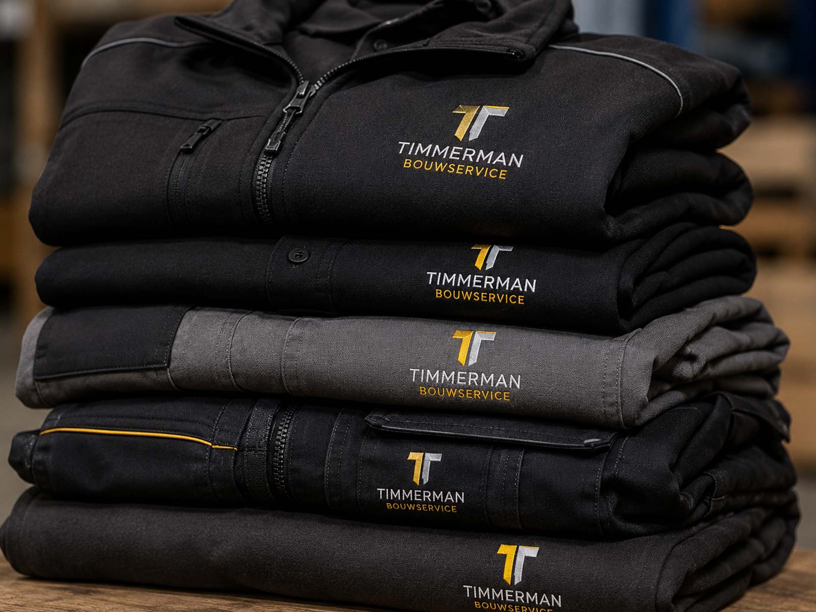 Polo, softshell jas, veiligheidshesje en werkbroek